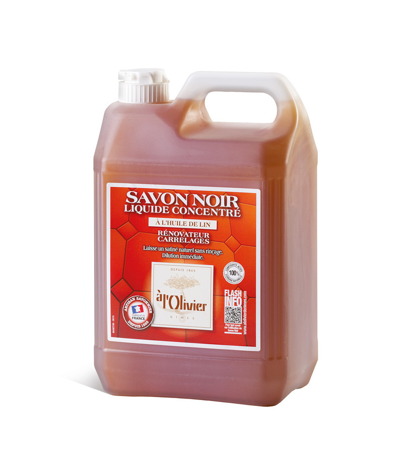 SAVON NOIR LIQUIDE A L'HUILE DE LIN - 5L