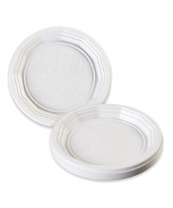 ASSIETTES PLASTIQUE - 17 cm - (x100)