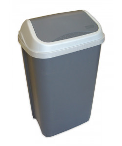 POUBELLE A COUVERCLE BASCULANT EN PLASTIQUE - 50L