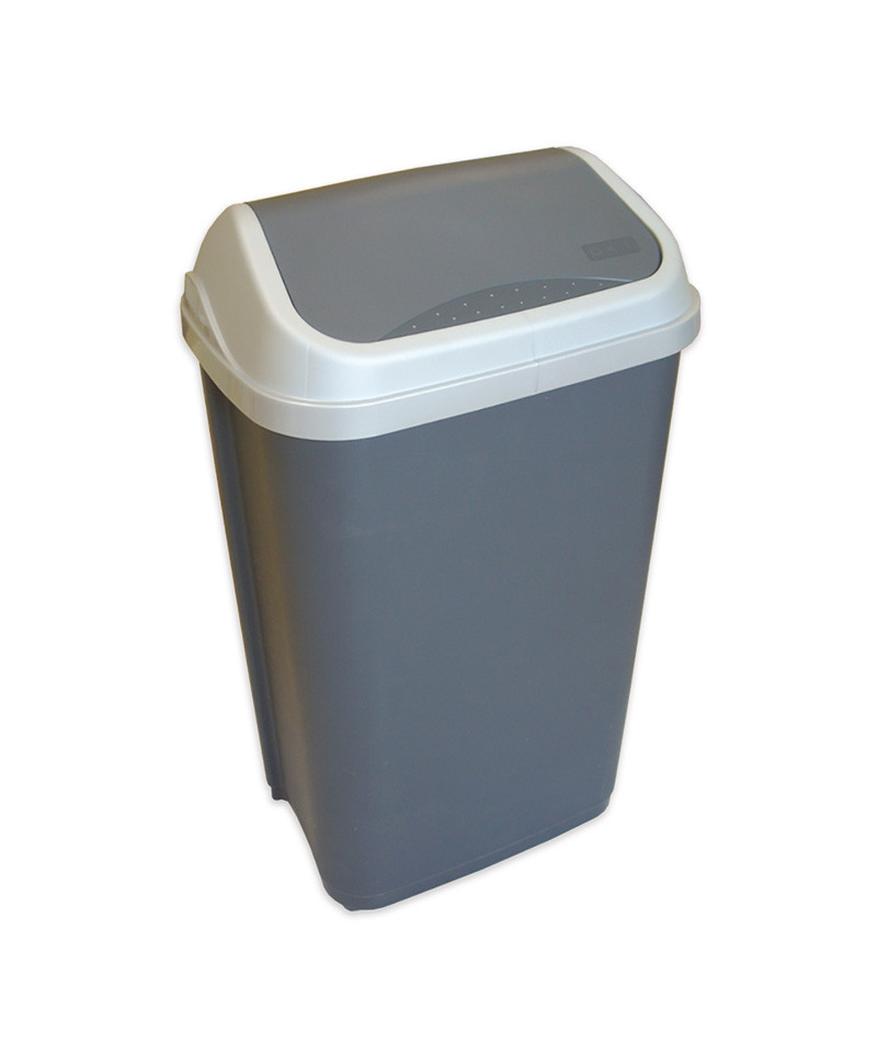 POUBELLE A COUVERCLE BASCULANT EN PLASTIQUE - 25L